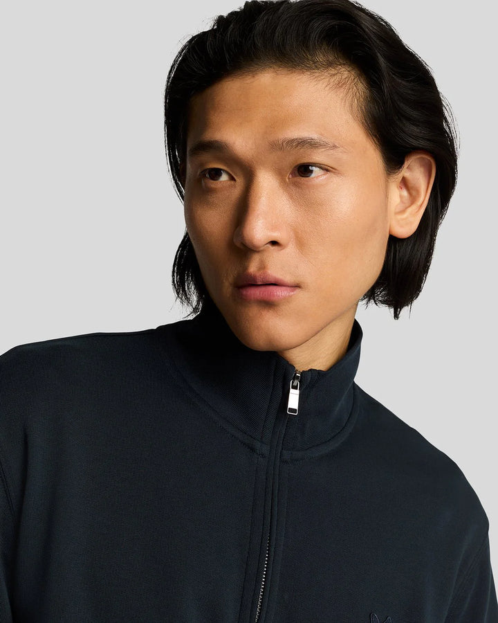 Lyle & Scott Superfine Cotton 1/4 Zip Sweatshirt Dark Navy