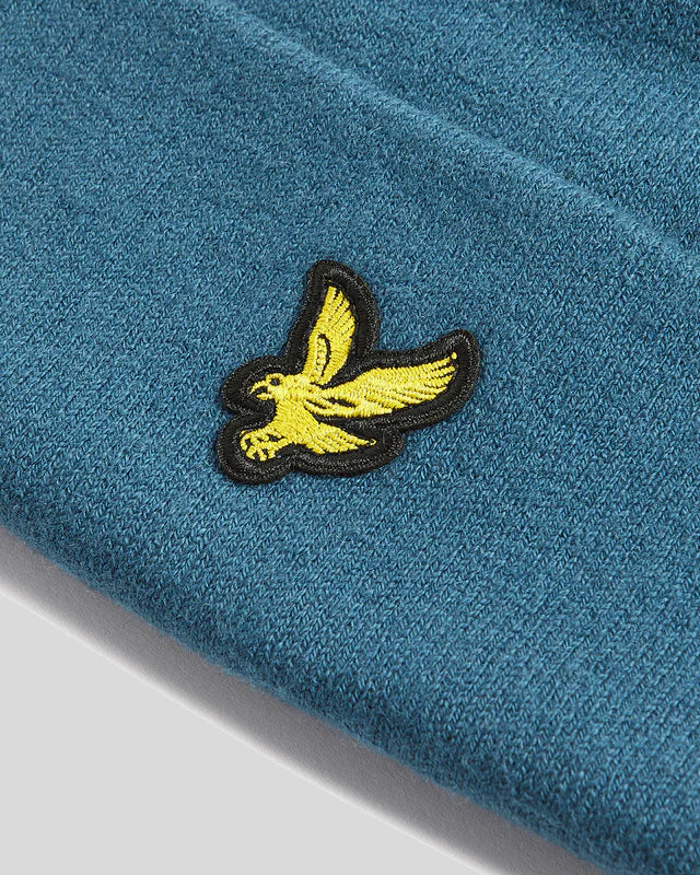 Lyle & Scott Merino Wool Blend Beanie Deep Water