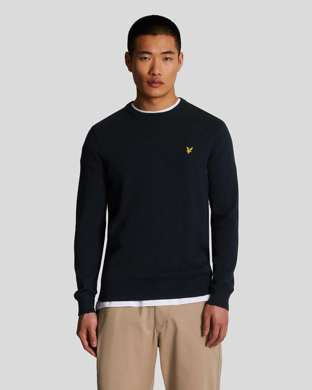 Lyle & Scott Cotton Crew Neck Jumper Dark Navy