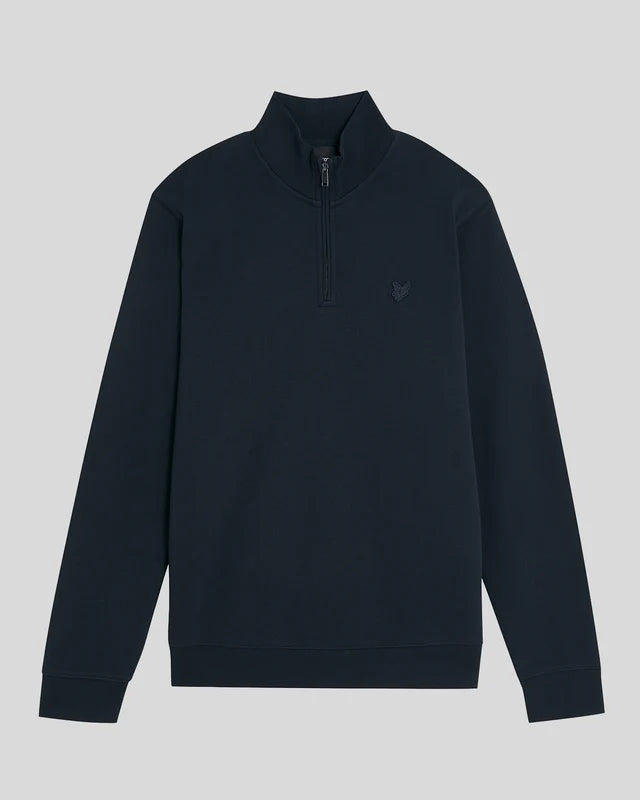 Lyle & Scott Superfine Cotton 1/4 Zip Sweatshirt Dark Navy