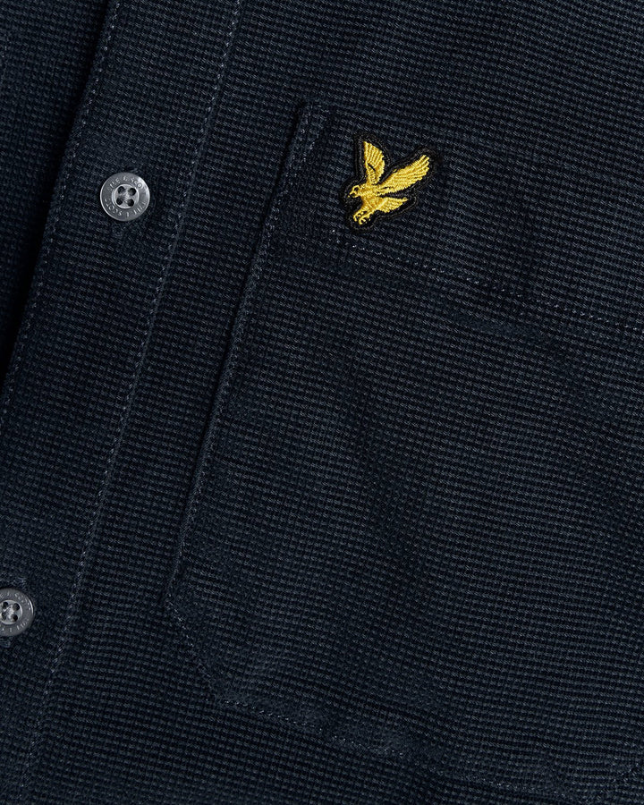 Lyle & Scott Lightweight Needle Cord Shirt Dark Navy