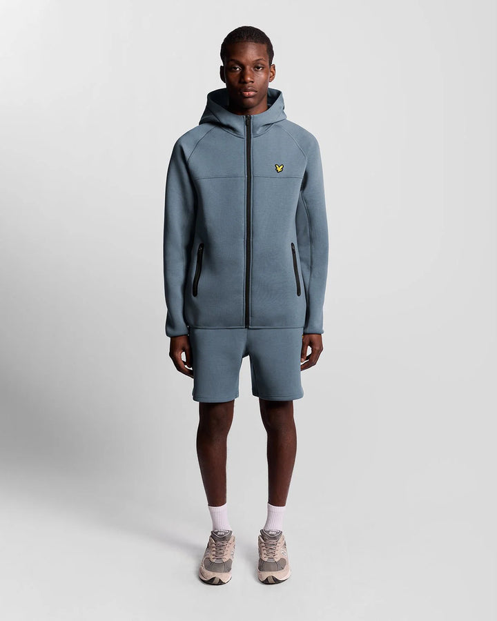 Lyle & Scott Sports Neoprene Zip Hoodie Steel Indigo Marl