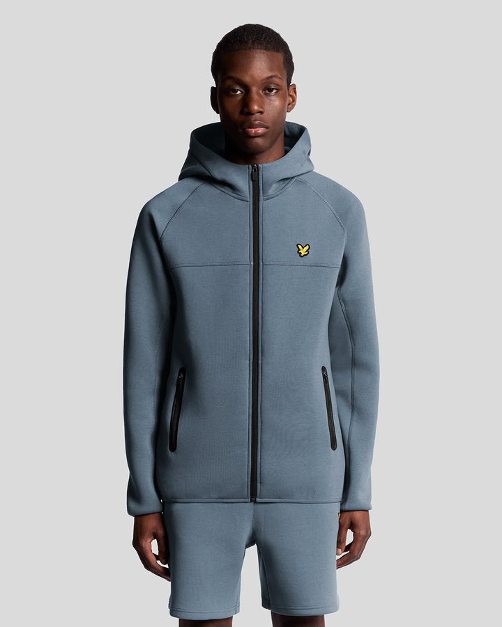 Lyle & Scott Sports Neoprene Zip Hoodie Steel Indigo Marl
