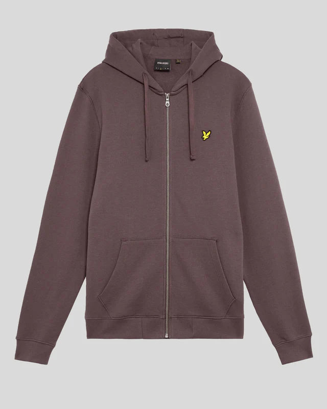 Lyle & Scott Loopback Cotton Fit Full Zip Hoodie Espresso