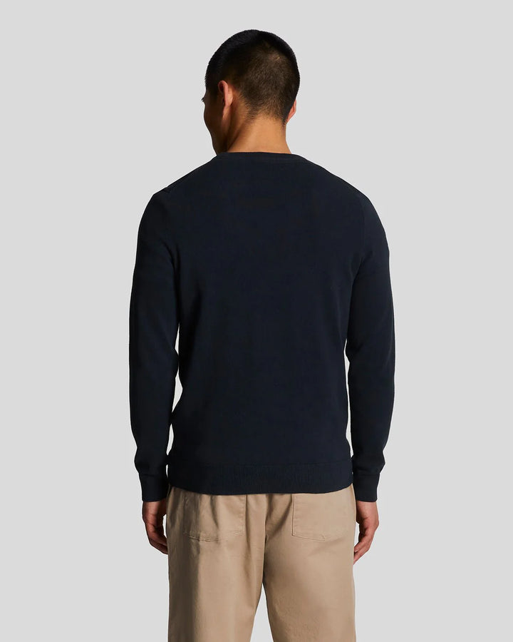 Lyle & Scott Cotton Crew Neck Jumper Dark Navy