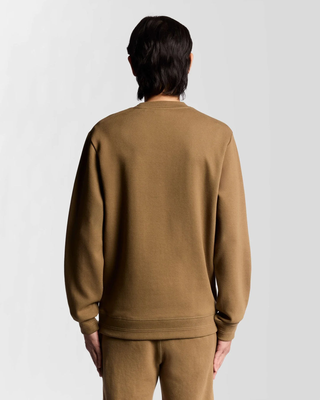 Lyle & Scott Diagonal Weave Crew Neck Sweatshirt Dusky Green