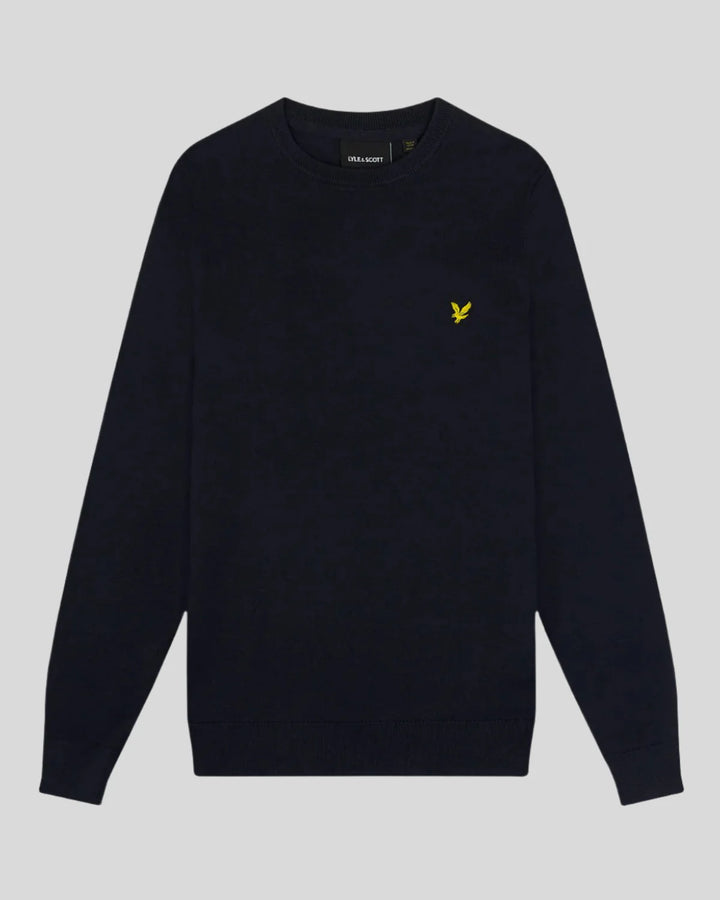 Lyle & Scott Cotton Crew Neck Jumper Dark Navy