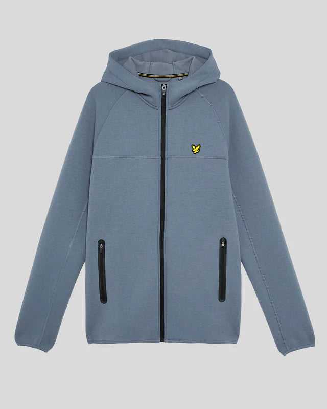 Lyle & Scott Sports Neoprene Zip Hoodie Steel Indigo Marl