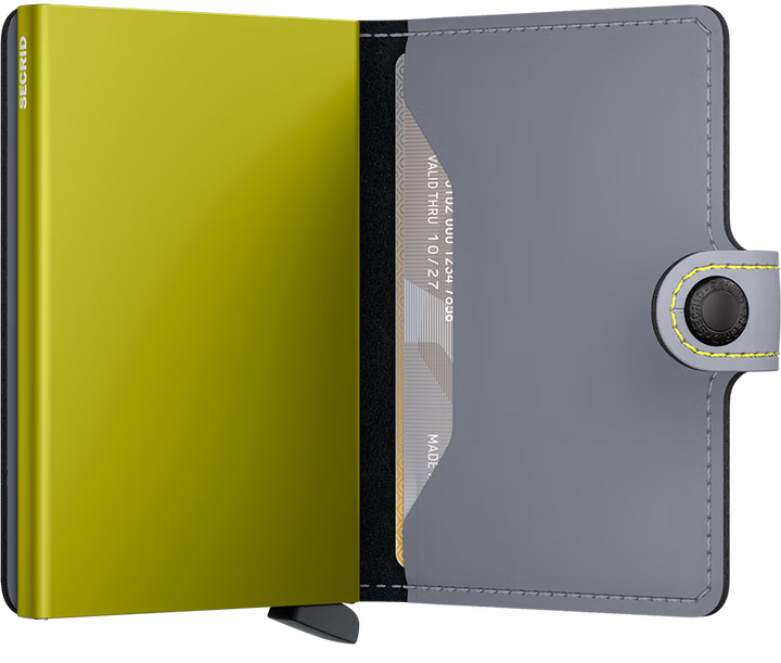Secrid Miniwallet Matte Grey & Lime
