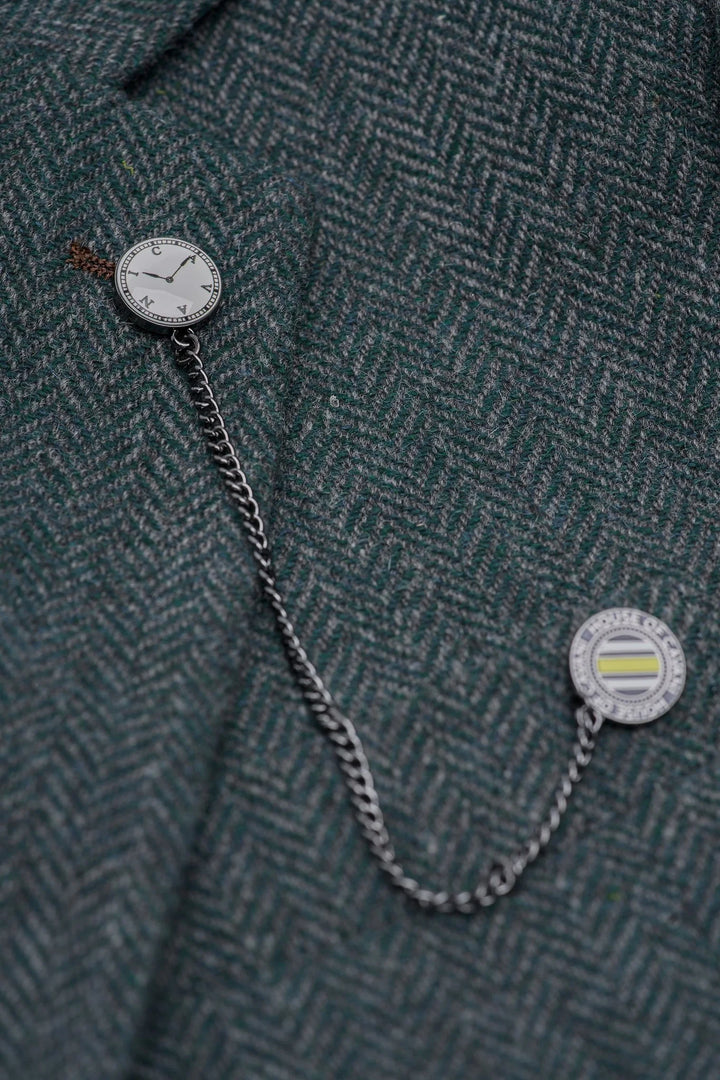 House Of Cavni Thomas Lush Tweed Suit Olive