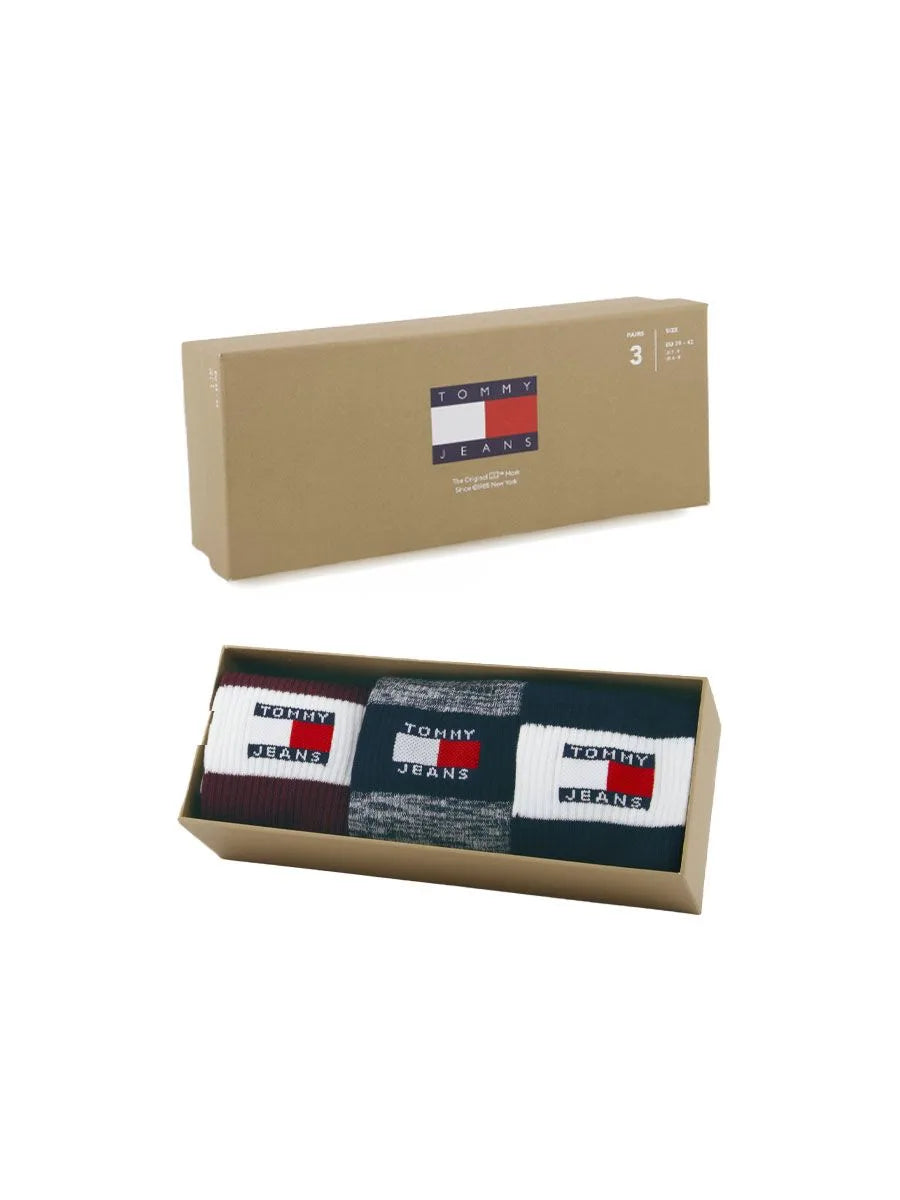 Tommy Jeans 3-Pack Rugby Stripe Socks Giftbox