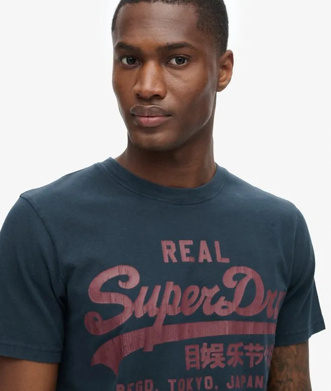 Superdry Vintage Logo Graphic T-Shirt Eclipse Navy
