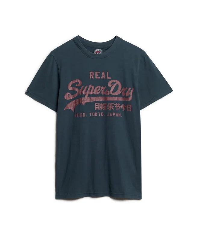 Superdry Vintage Logo Graphic T-Shirt Eclipse Navy