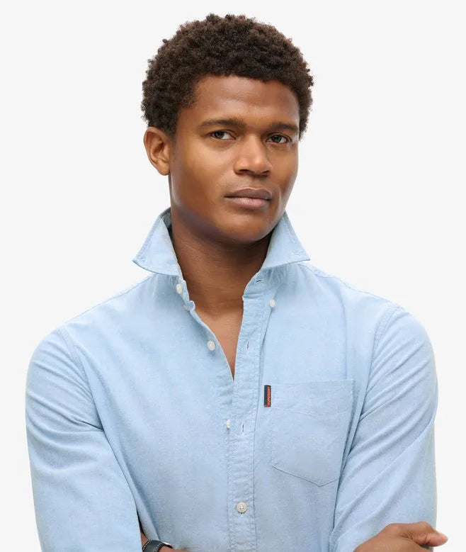 Superdry Organic Cotton Oxford Shirt Blue