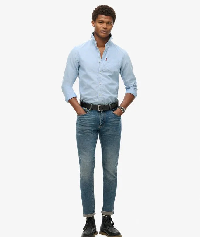 Superdry Organic Cotton Oxford Shirt Blue