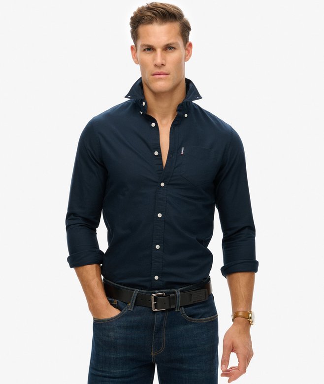 Superdry Essentials Organic Cotton Oxford Shirt Navy