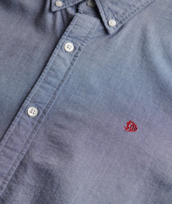 Superdry Classic Oxford Long Sleeve Shirt Ocean Navy Chambray