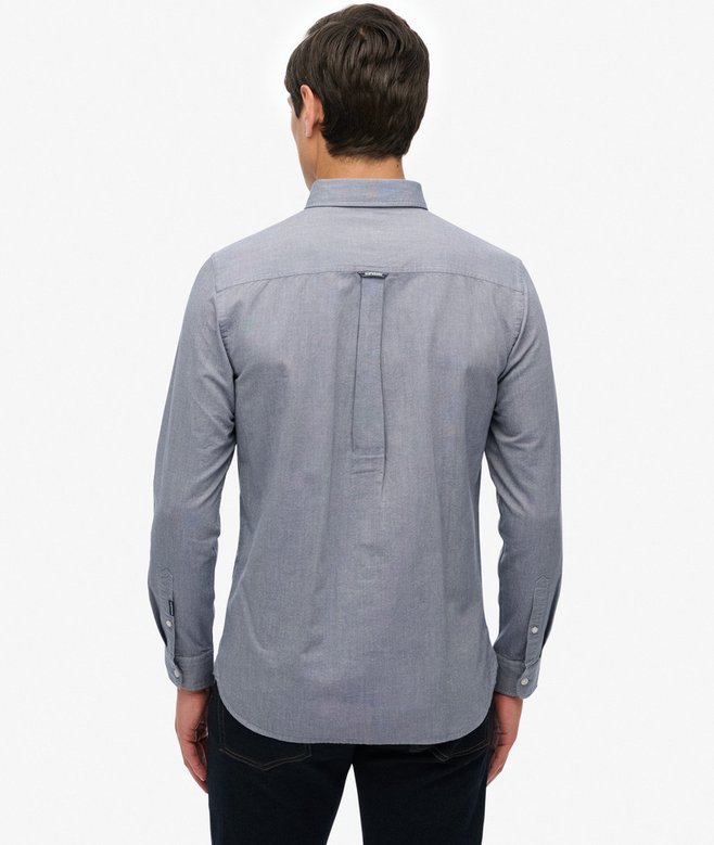 Superdry Classic Oxford Long Sleeve Shirt Ocean Navy Chambray