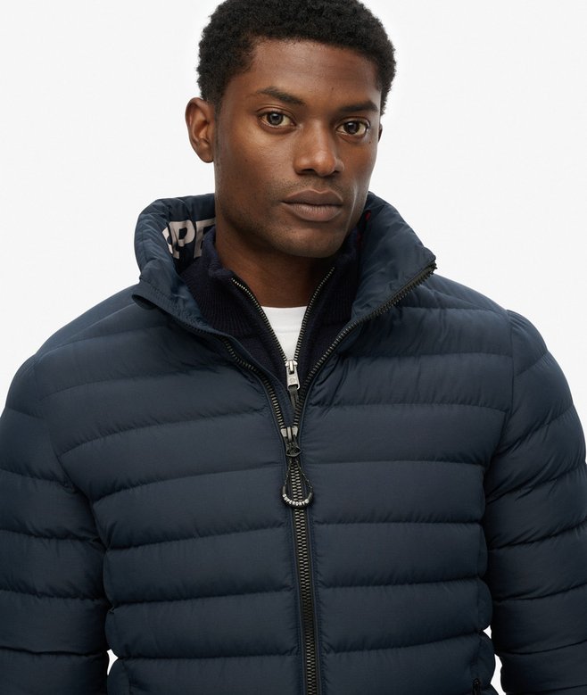 Superdry Fuji Printed Padded Jacket Eclipse Navy