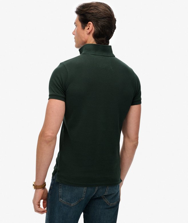 Superdry Vintage Athletic Embroidered Polo Shirt Eagle Green