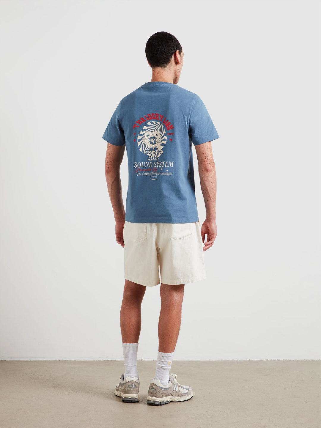 Farah Morween Graphic T-Shirt In Blue Tide