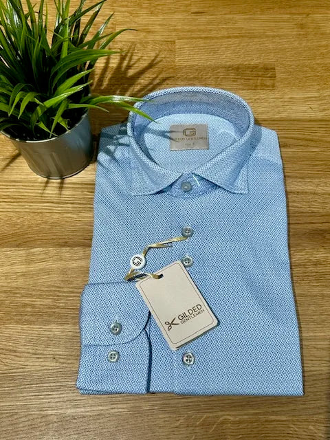Gilded Gentlemen Shirt Print 19 Blue image 0