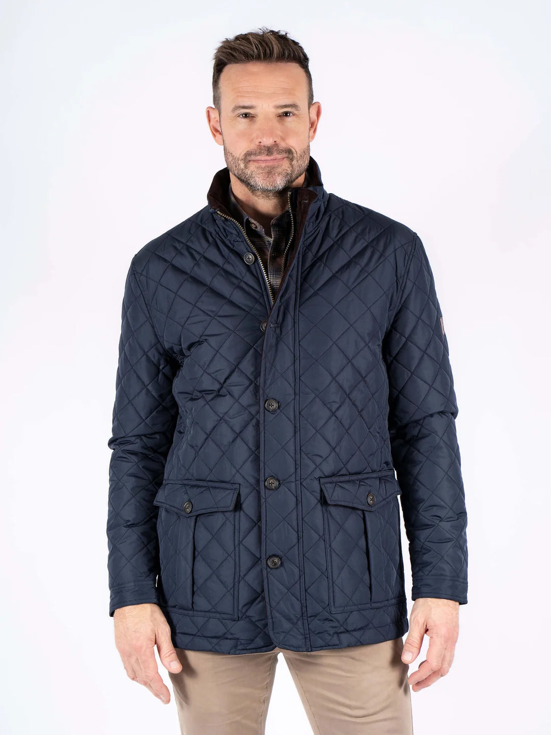 Pre End Harald Quilted Jacket Navy