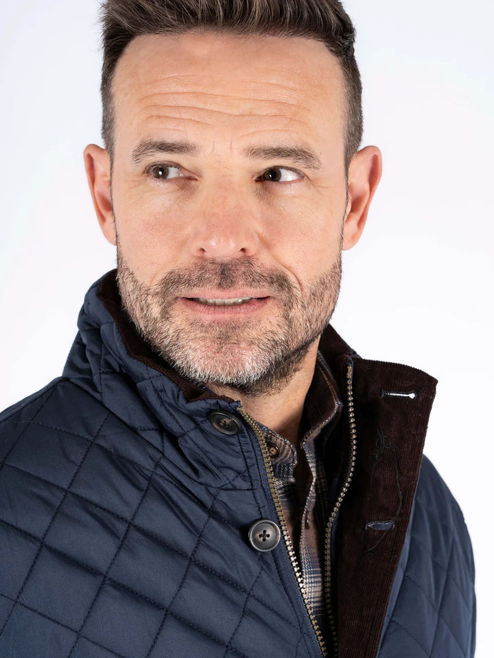 Pre End Harald Quilted Jacket Navy