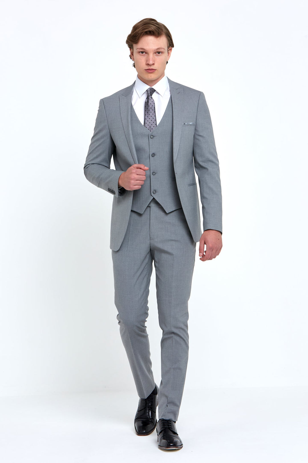 Benetti Antoine Silver 3 Piece Suit €275 image 0