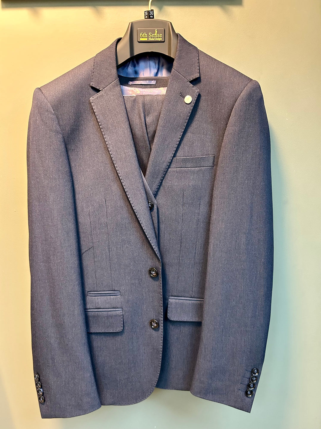 6th Sense Sydney Denim 3 Piece Suit