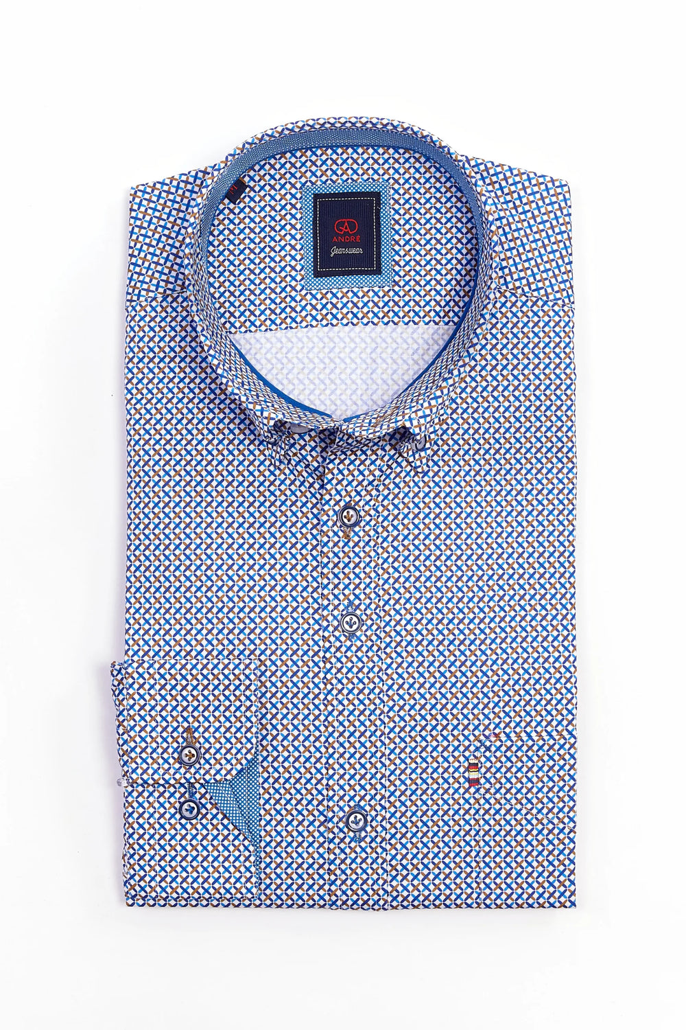 Andre Munich Long Sleeve Shirt Ecru image 1