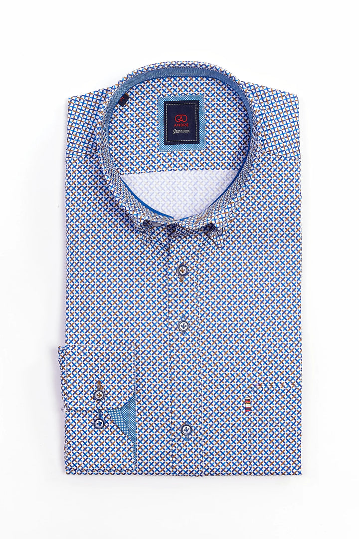 Andre Munich Long Sleeve Shirt Ecru image 1