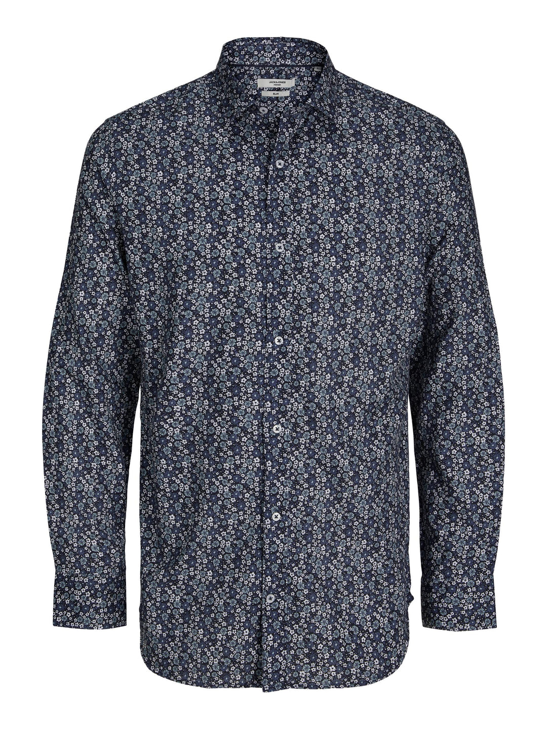 Jack &amp; Jones Long Sleeve Print Shirt Navy image 0