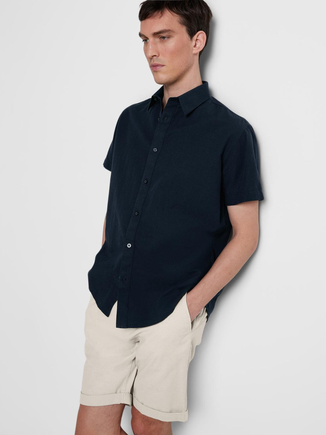 Selected Homme Luton Flex Slim Shorts Pure Cashmere image 2