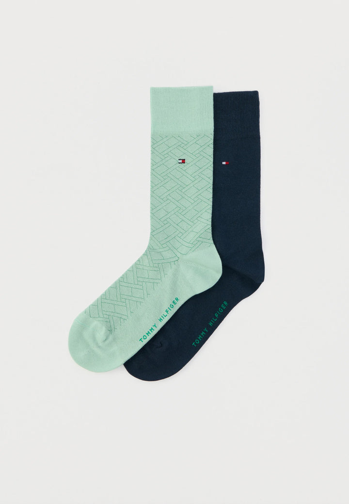 Tommy Hilfiger 2-Pack Micro Print Socks Fresh Green