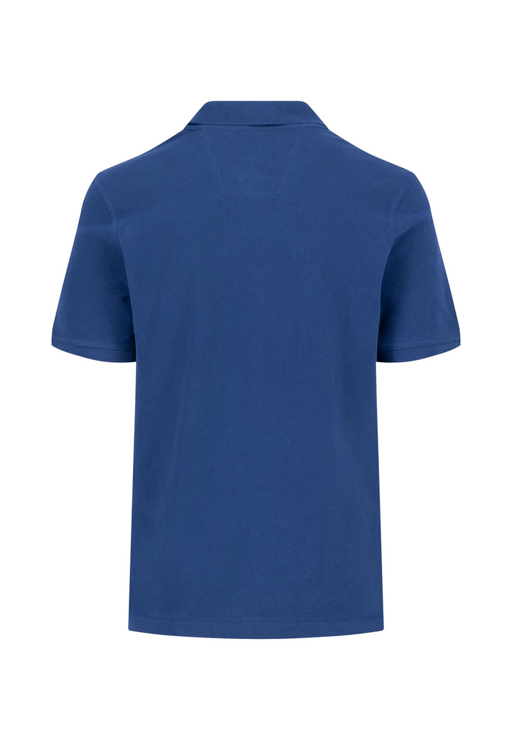 Fynch Hatton Cotton polo shirt with a classic collar Midnight