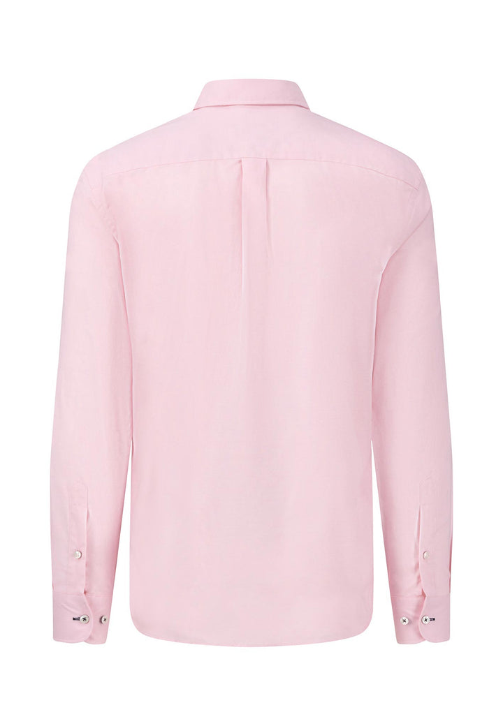 Fynch Hatton Cotton Oxford shirt with button-down collar Pink