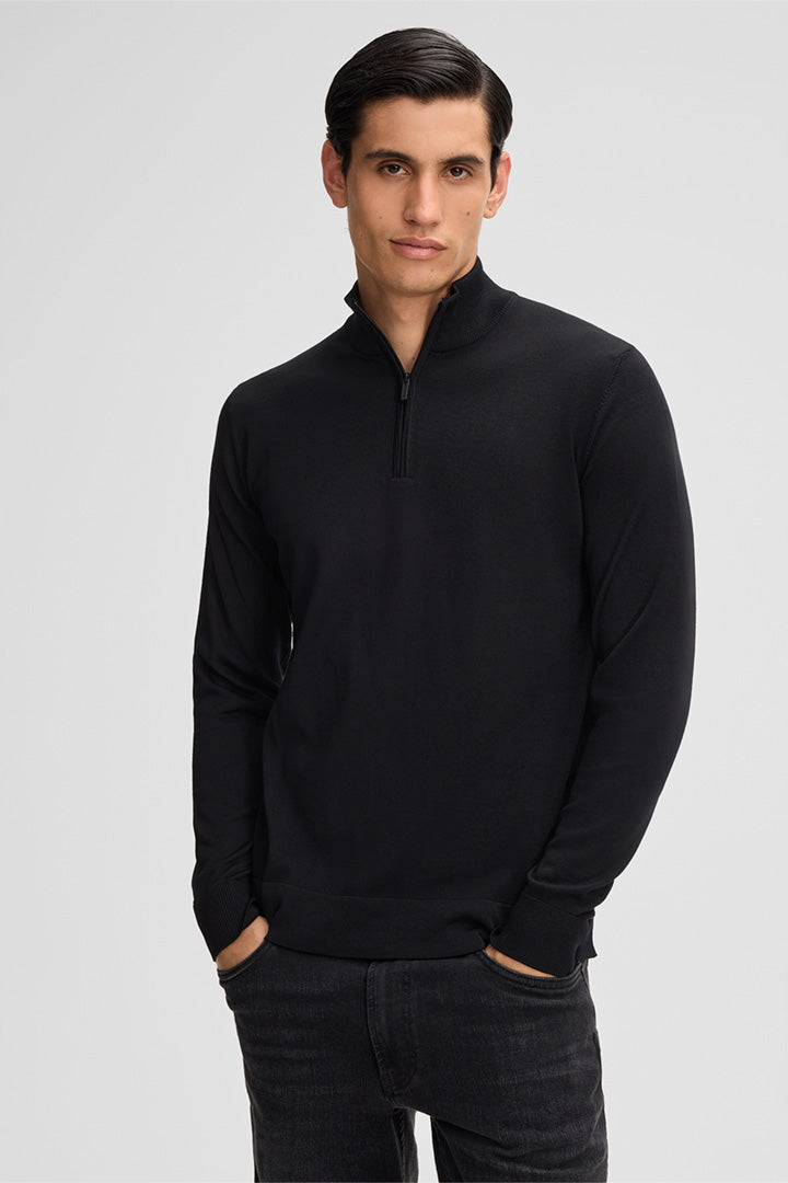 Strellson Marek Vigin Wool 1/4 Zip Black