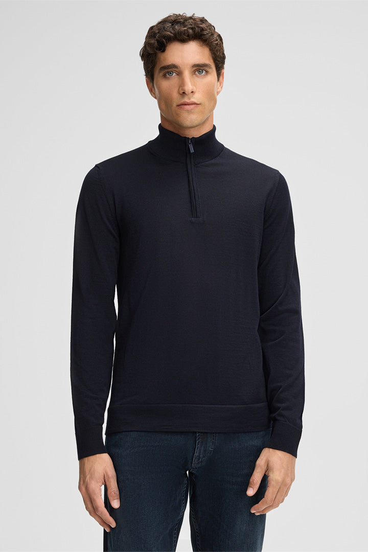Strellson Marek Vigin Wool 1/4 Zip Navy
