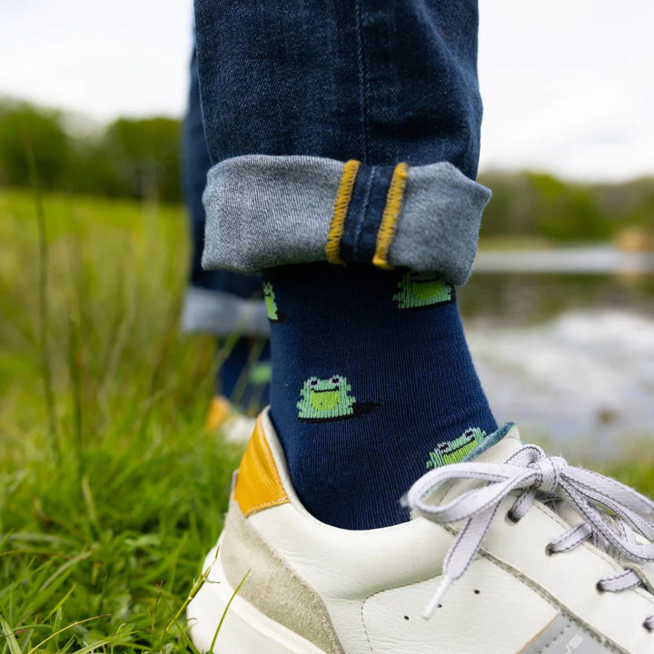 Swole Panda Bamboo Socks Frogs 2 Pack