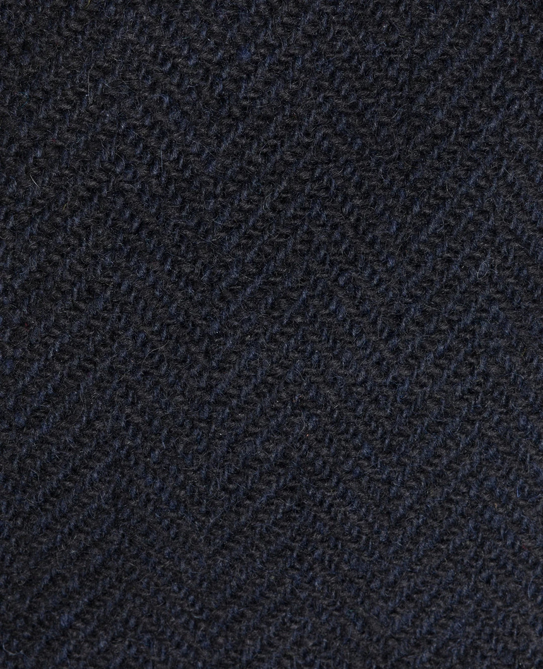 Magee Donegal Tweed Flat Cap in Navy & Black Herringbone