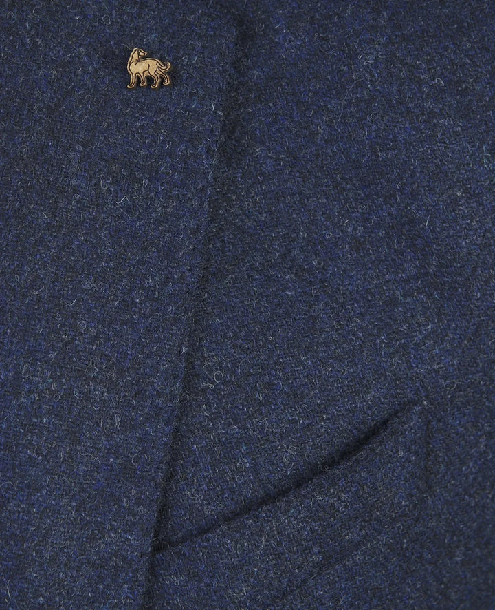 Magee Ennis Tweed Blazer Herringbone Blue