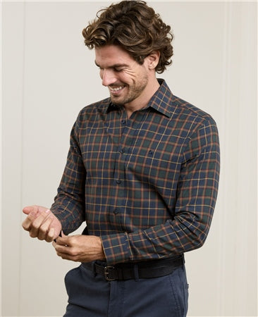 Magee Tullagh Cotton Shirt in Winter Plaid