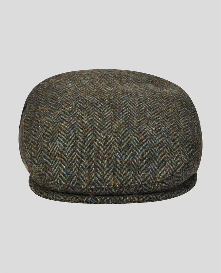 Magee Donegal Tweed Flat Cap in Deep Green