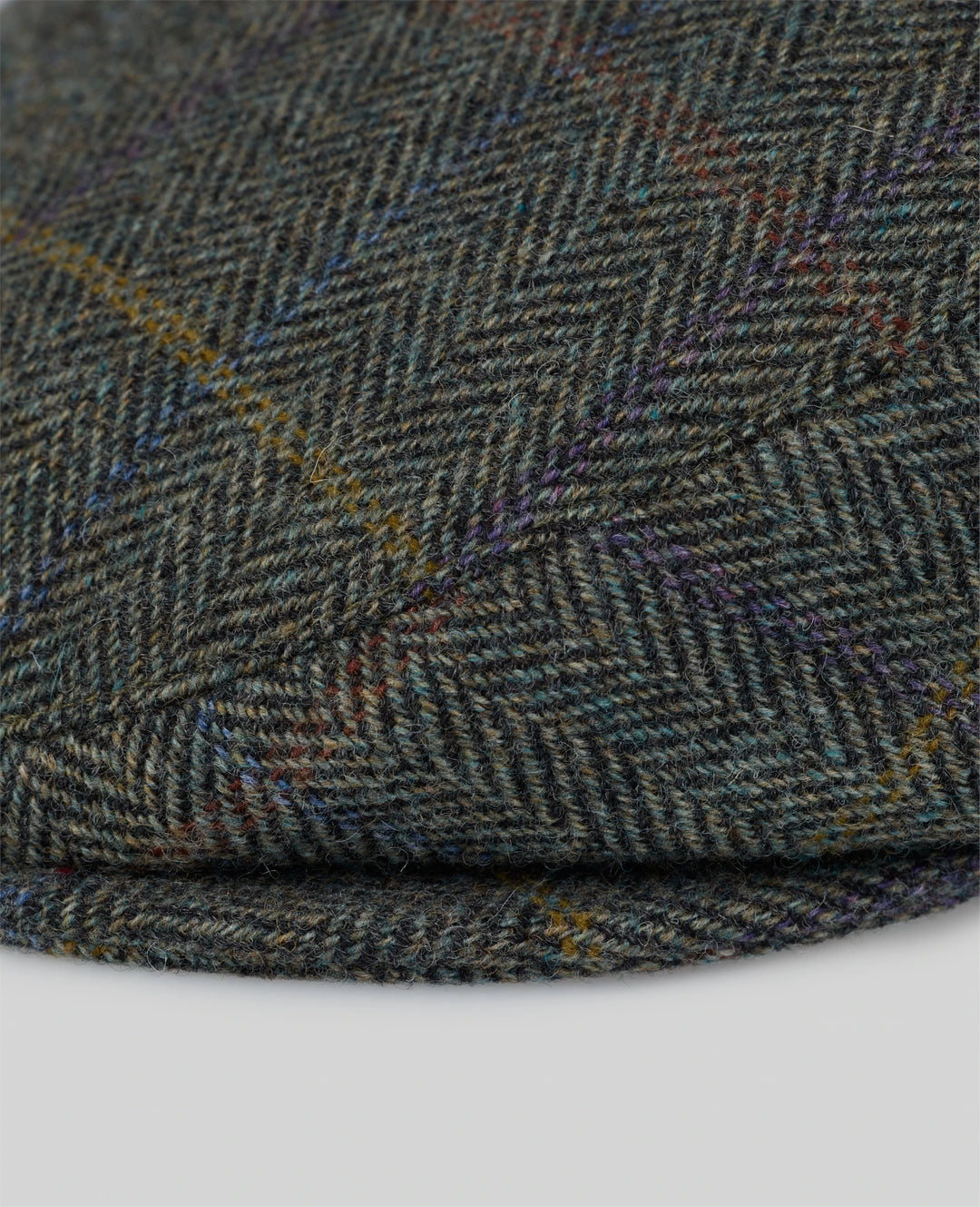 Magee Donegal Tweed Flat Cap in Moss Check Green
