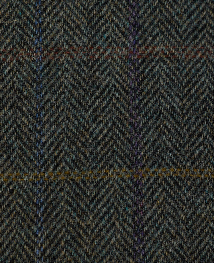 Magee Donegal Tweed Flat Cap in Moss Check Green