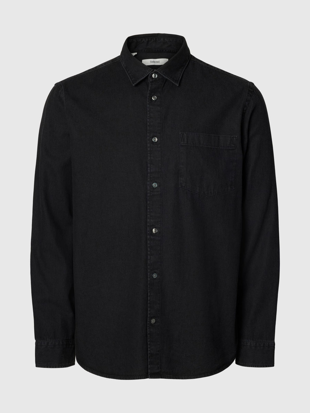 Selected Carlos Long Sleeve Denim Shirt Black