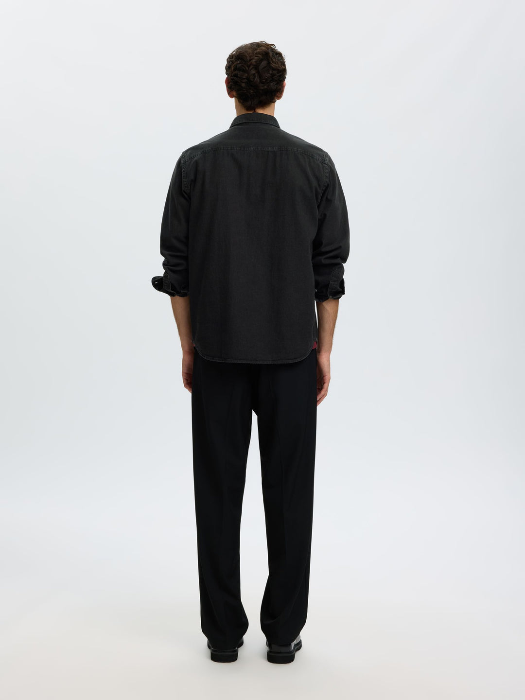 Selected Carlos Long Sleeve Denim Shirt Black