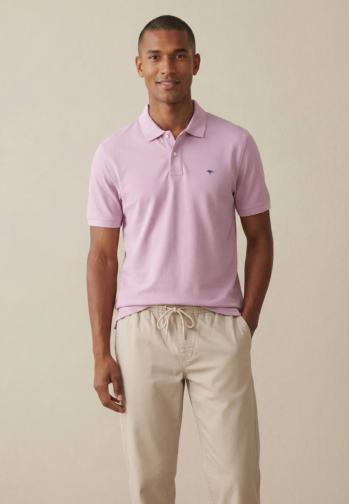 Fynch Hatton Premium Cotton Polo Shirt Magnolia