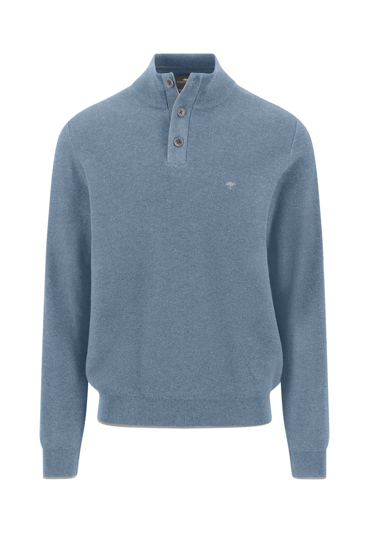 Fynch Hatton Troyer Button Knit Air Blue